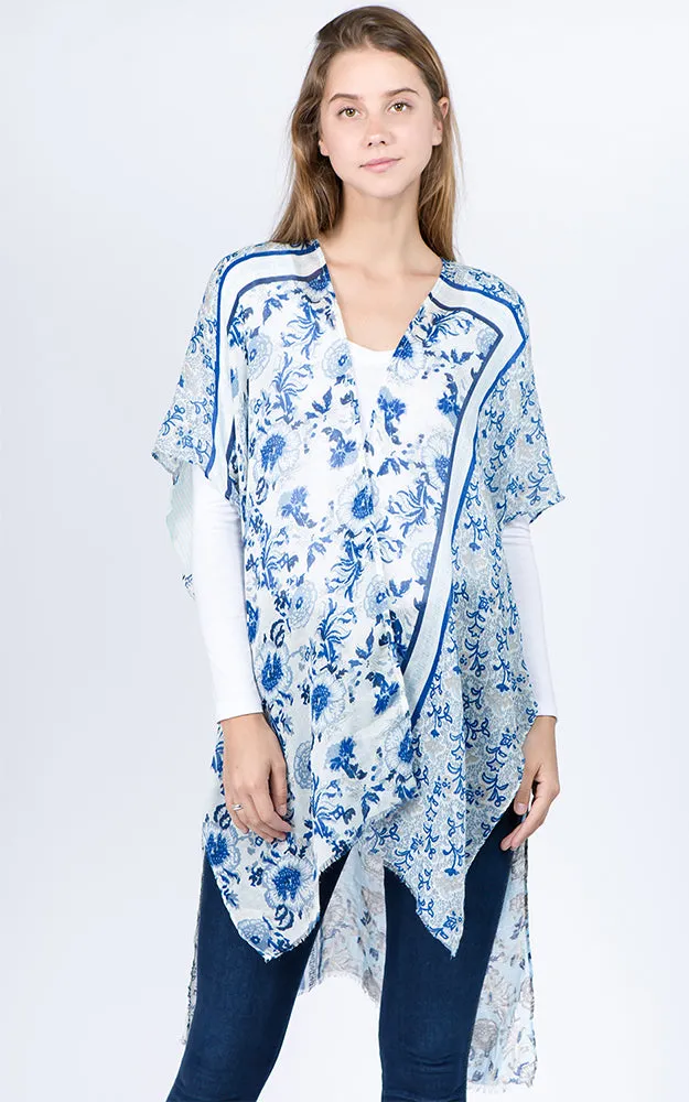 KP1C51 Floral Printed Kimono