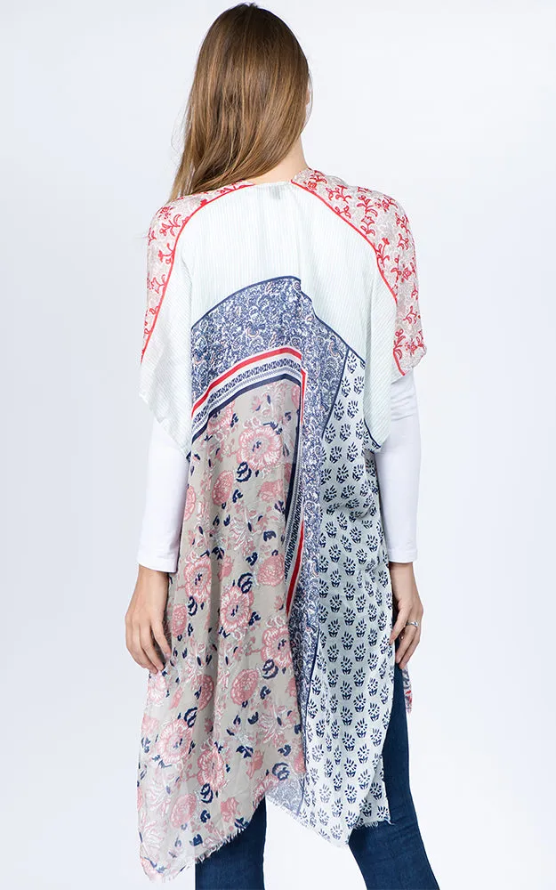 KP1C51 Floral Printed Kimono
