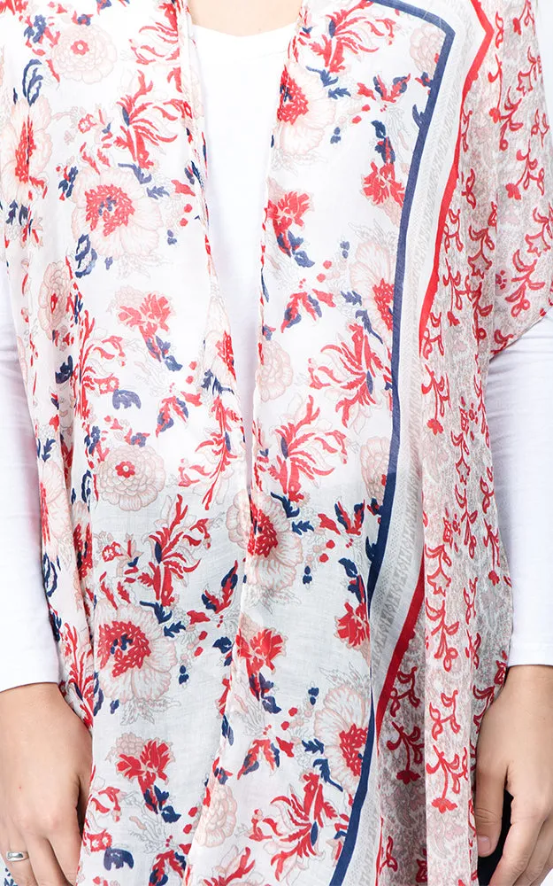 KP1C51 Floral Printed Kimono