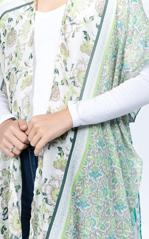 KP1C51 Floral Printed Kimono