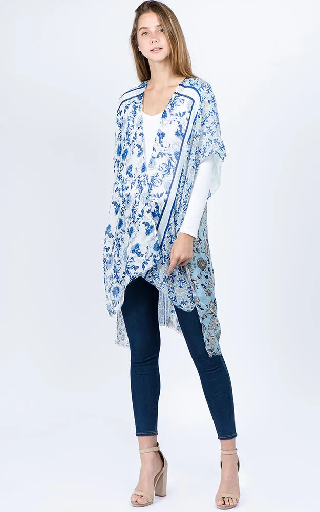 KP1C51 Floral Printed Kimono