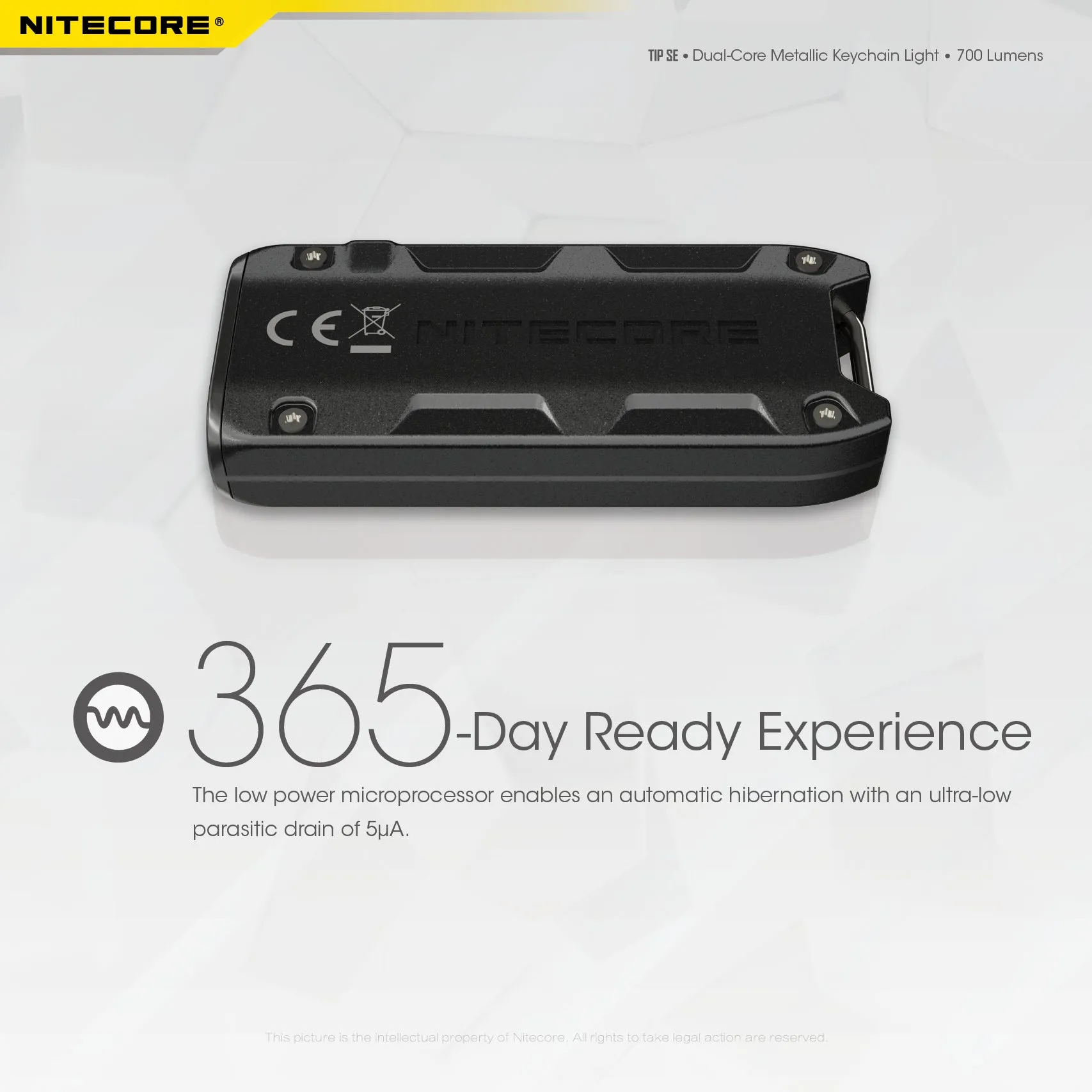 NITECORE 700 LUMENS RECHARGEABLE KEYCHAIN FLASHLIGHT (TIP SE)