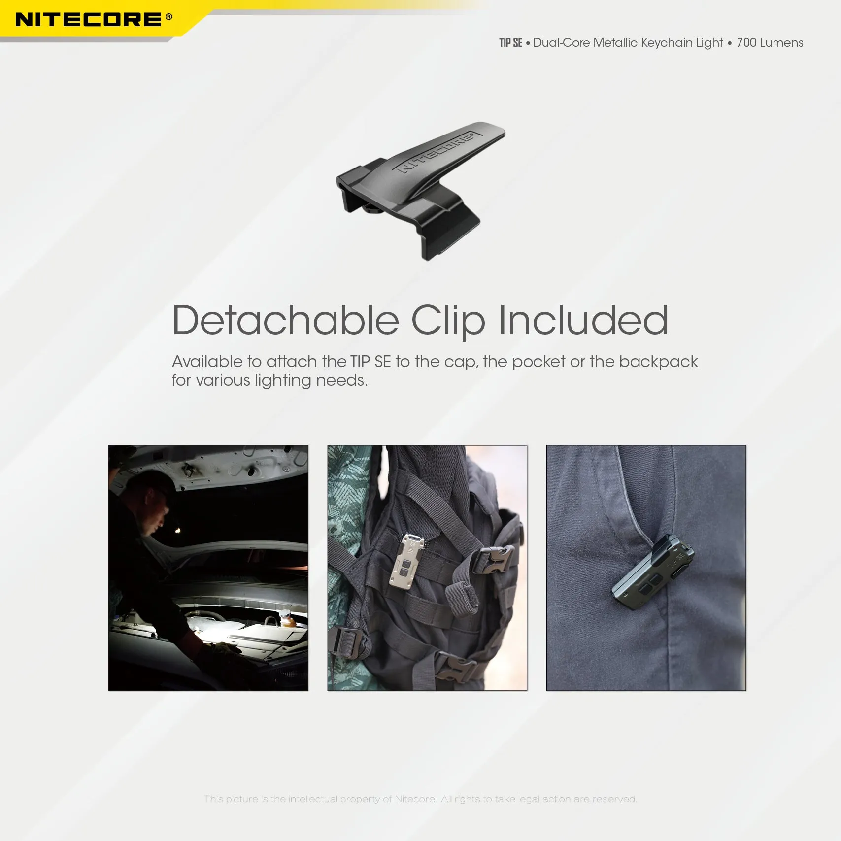 NITECORE 700 LUMENS RECHARGEABLE KEYCHAIN FLASHLIGHT (TIP SE)