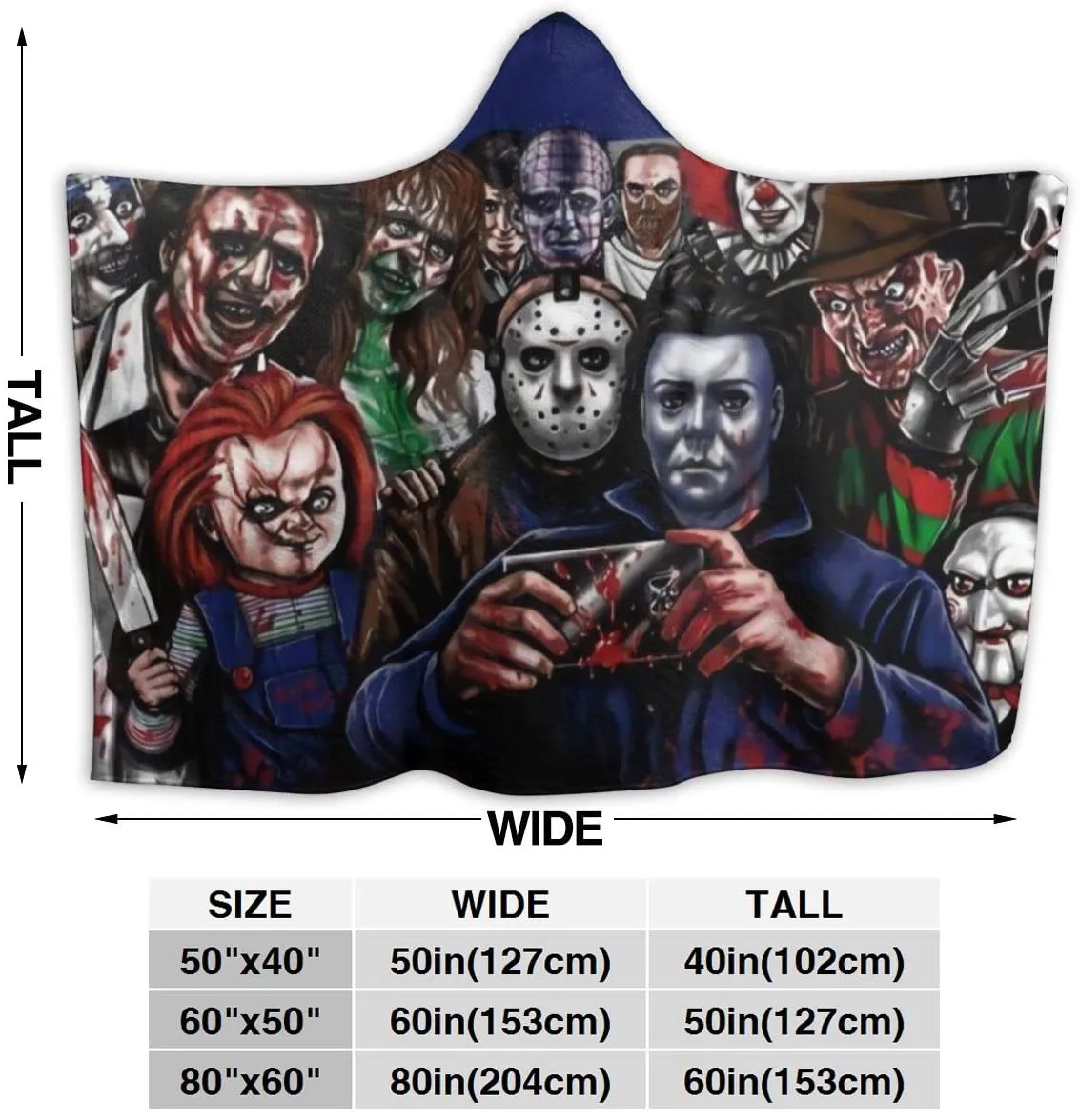 Plush Throw Blanket - Horror Michael-Myers Microfiber Bedding Fluffy Blanket
