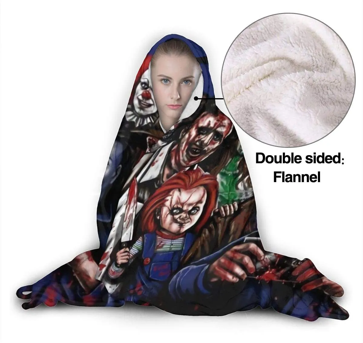Plush Throw Blanket - Horror Michael-Myers Microfiber Bedding Fluffy Blanket