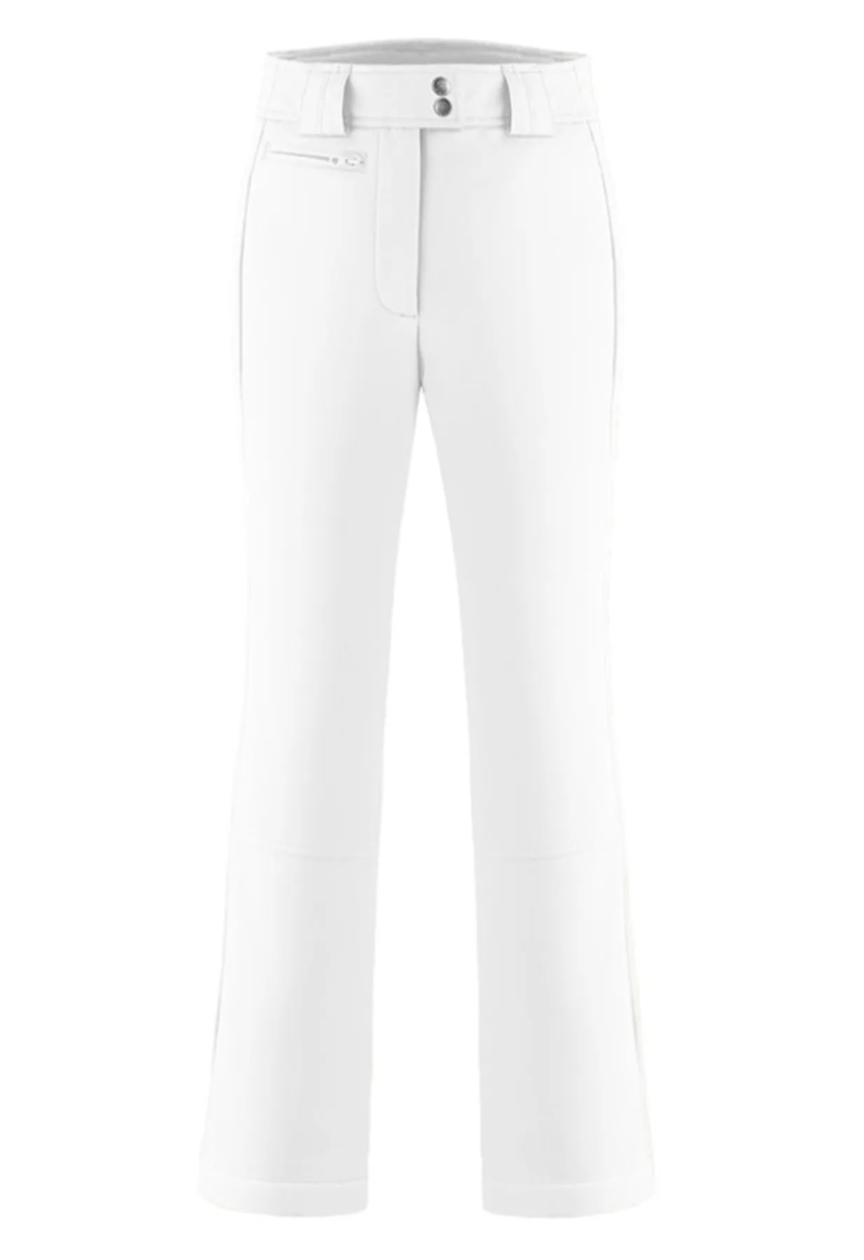 Poivre Blanc 1120 Shorter Length Softshell Ski Pant in White