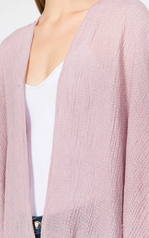 RA1C83 Solid Color Ruana Kimono