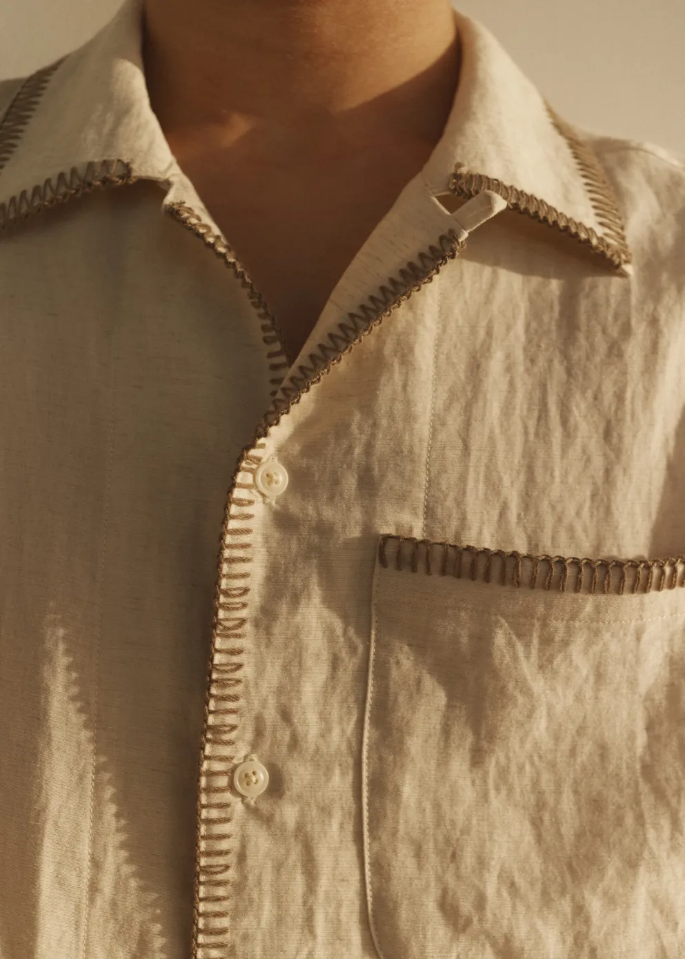 Solitude Long Sleeve Camp Collar Shirt