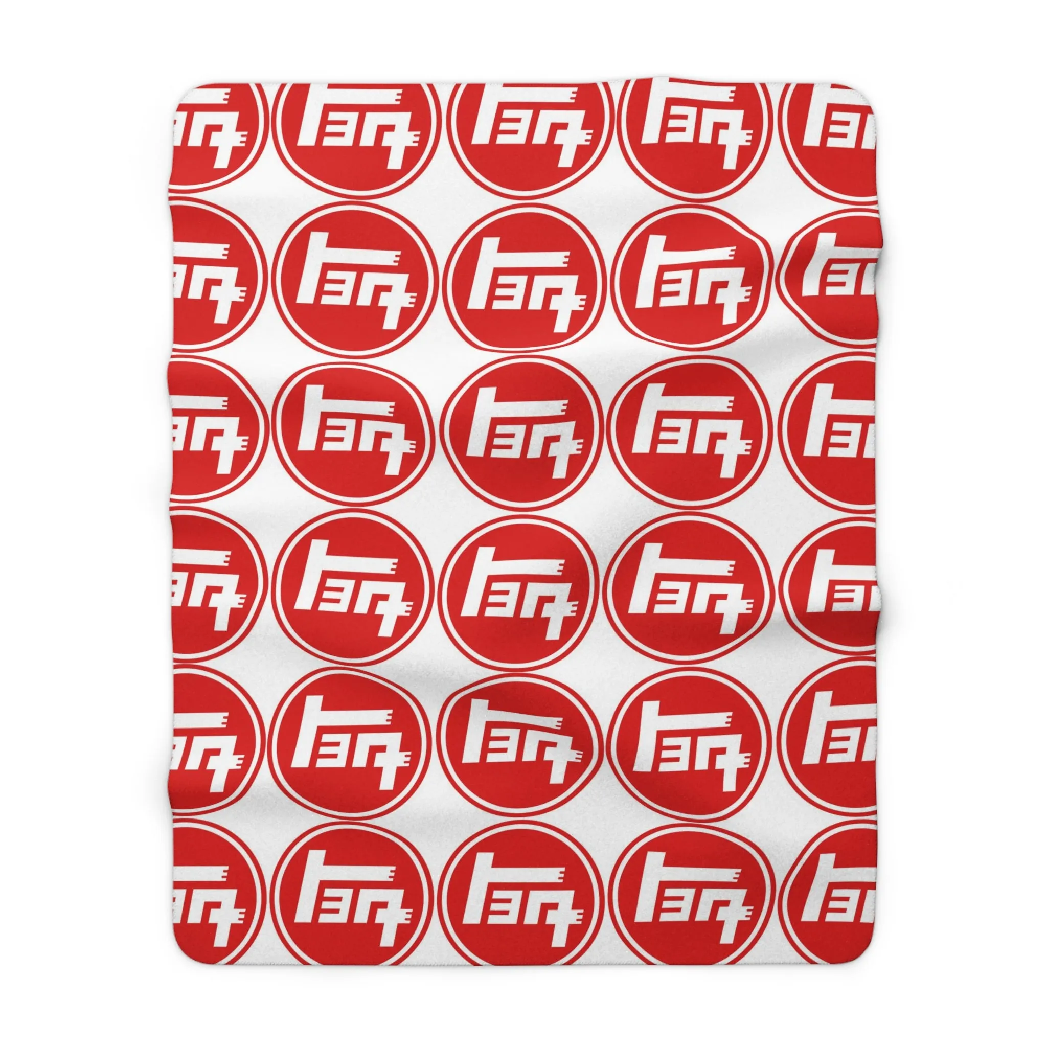 TEQ Red White Design Sherpa Fleece Blanket - Reefmonkey