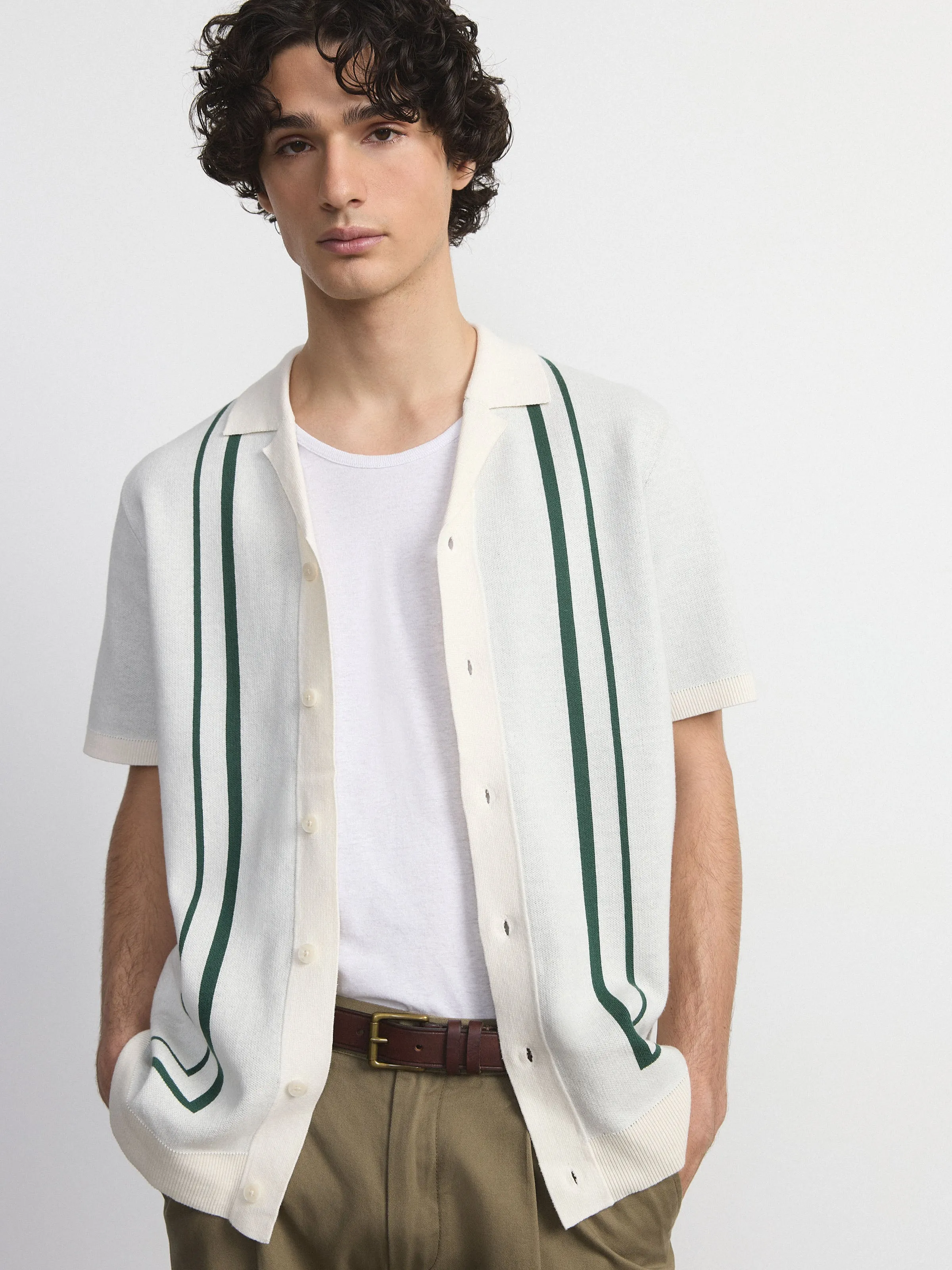 The Knit Camp Collar Shirt in Cloud