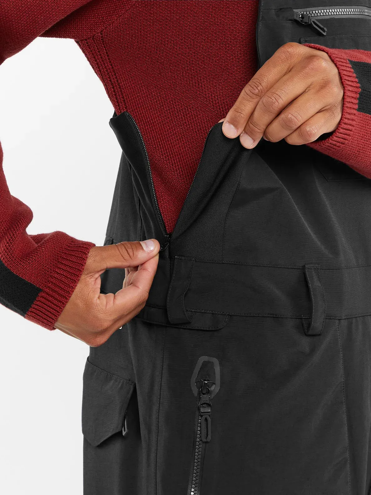 Volcom Men's Rain Gore-Tex Bib Overall Black G1352403-BLK