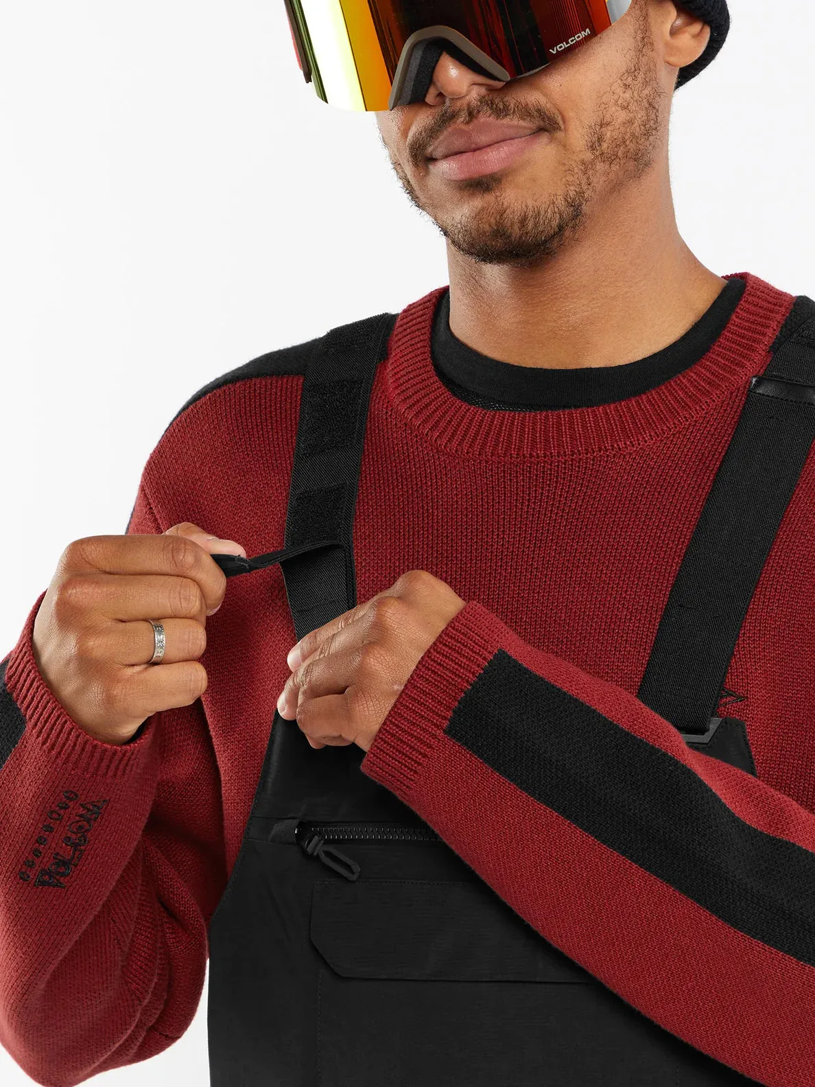 Volcom Men's Rain Gore-Tex Bib Overall Black G1352403-BLK