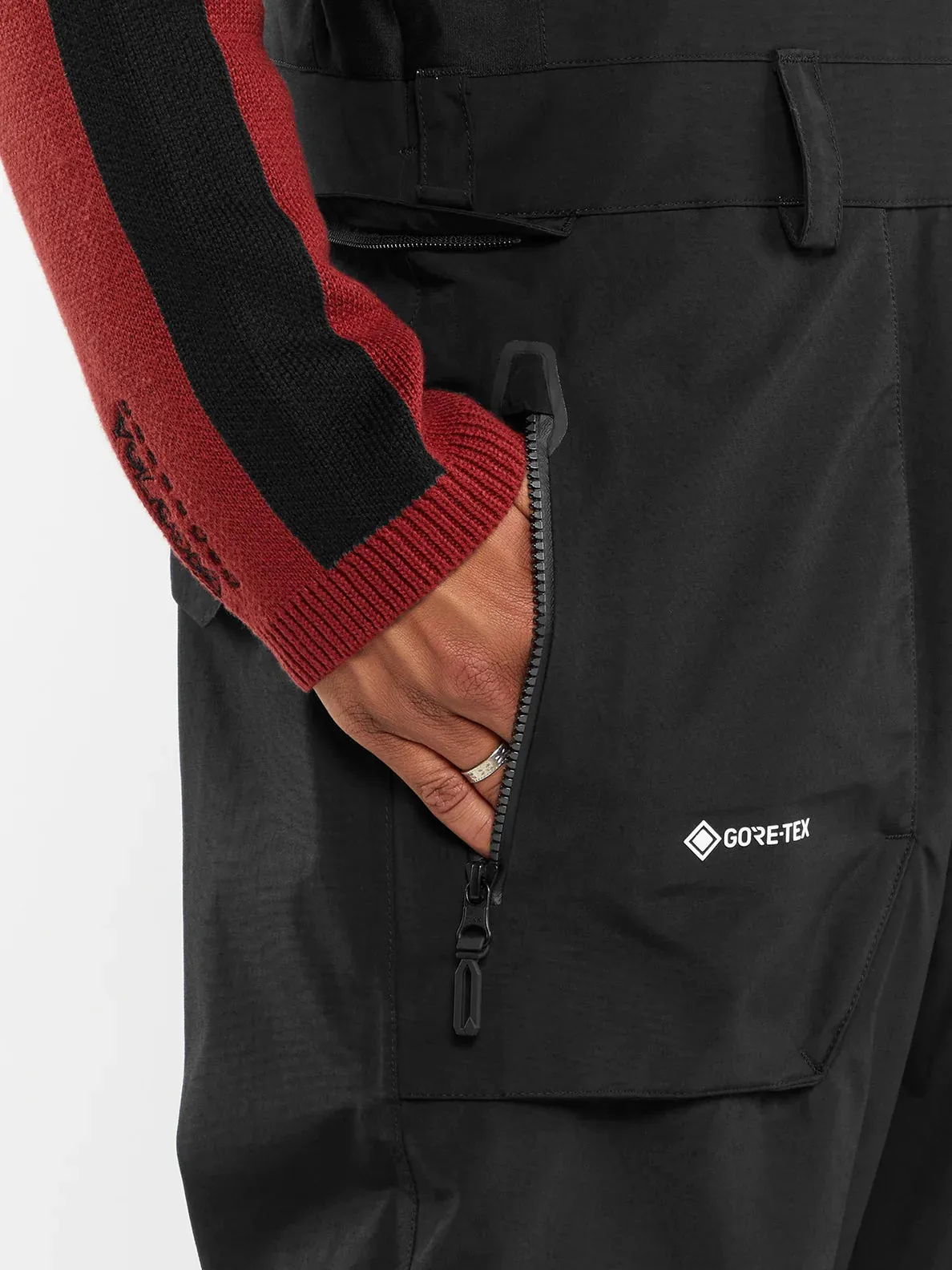 Volcom Men's Rain Gore-Tex Bib Overall Black G1352403-BLK