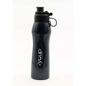Youp Thermosteel Insulated Black Color Water Bottle Maisy - 600 Ml